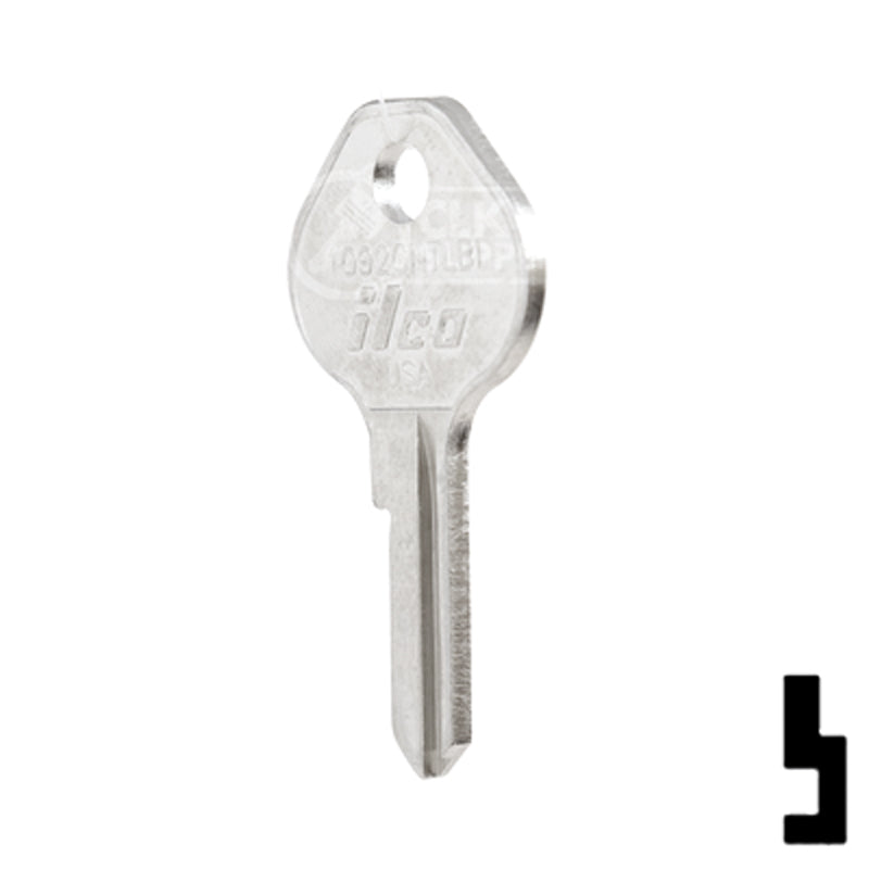 Uncut Key Blank | Master Padlock | 1092CNTLBI Padlock Key Ilco