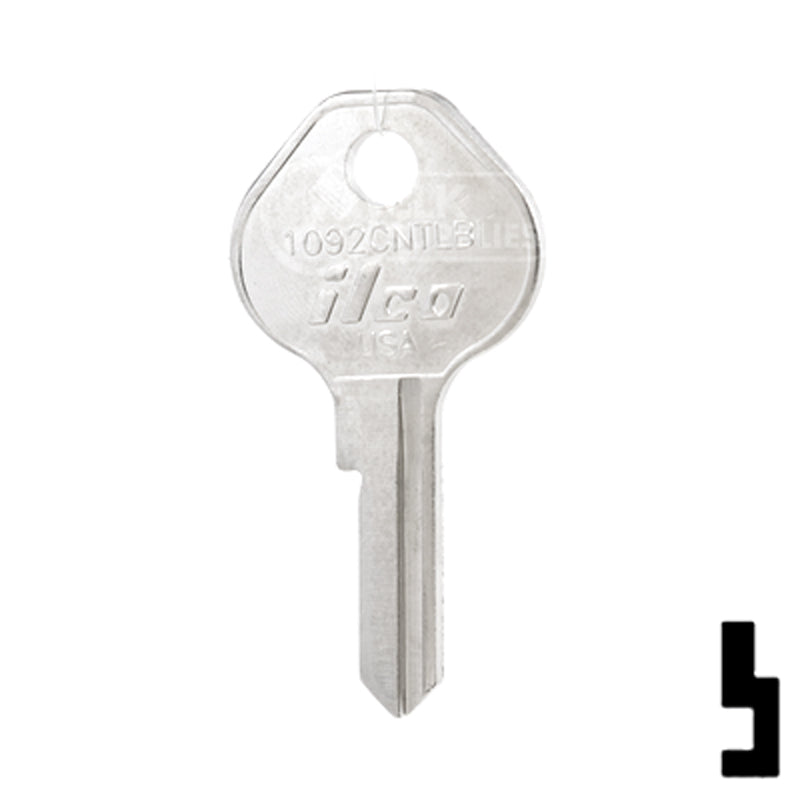 Uncut Key Blank | Master Padlock | 1092CNTLBI Padlock Key Ilco