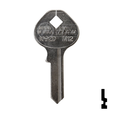 Uncut Key Blank | Master Padlock | 1092D, M12