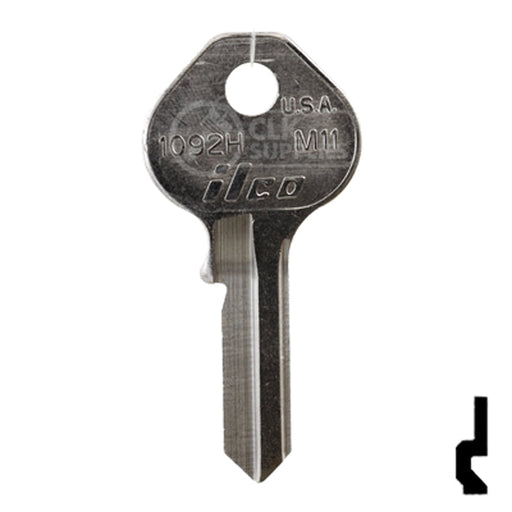 Uncut Key Blank | Master Padlock | 1092H, M11 Padlock Key Ilco