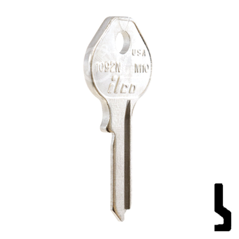 Uncut  Key Blank | Master Padlock | 1092N, M10 Padlock Key Ilco