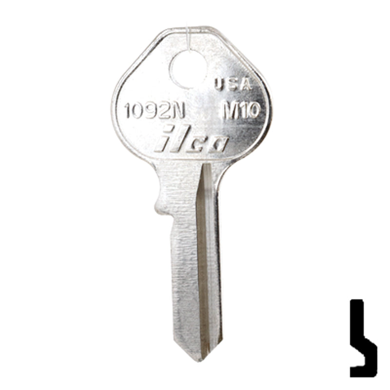 Uncut  Key Blank | Master Padlock | 1092N, M10 Padlock Key Ilco