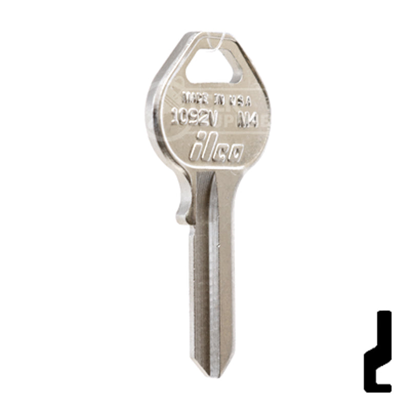 Uncut  Key Blank | Master Padlock | 1092V, M4 Padlock Key Ilco