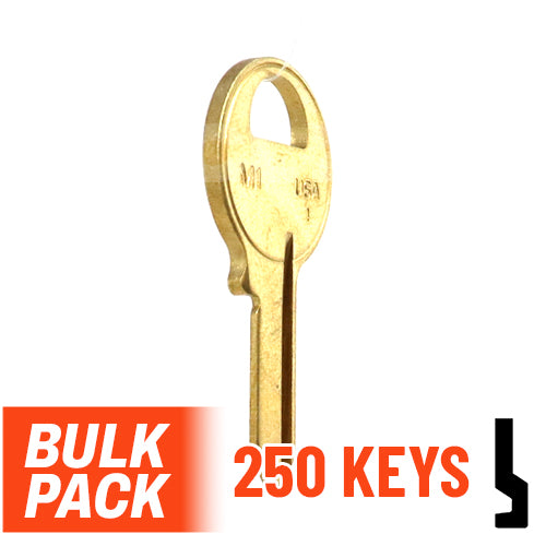 Uncut Key Blank | Master Padlock | M1 - 250 Pack by Ilco Padlock Key Ilco