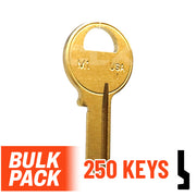 Uncut Key Blank | Master Padlock | M1 - 250 Pack by Ilco Padlock Key Ilco