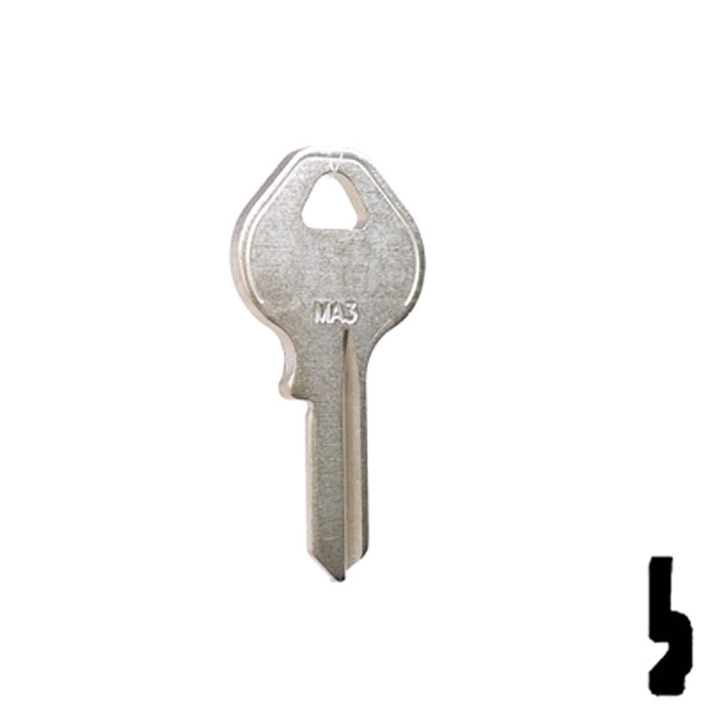 Uncut Key Blank | Master Padlock | MA3 Padlock Key Ilco