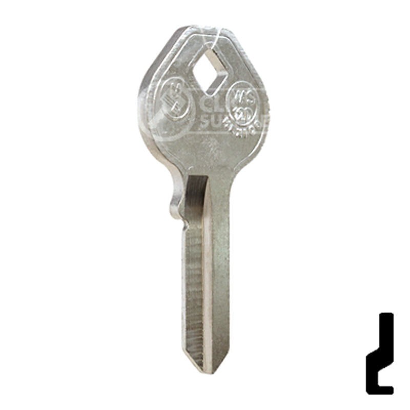 Uncut Key Blank | Master Padlock | MAS-12D, M4 Padlock Key JMA USA