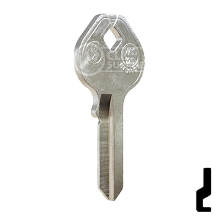 Uncut Key Blank | Master Padlock | MAS-12D, M4 Padlock Key JMA USA