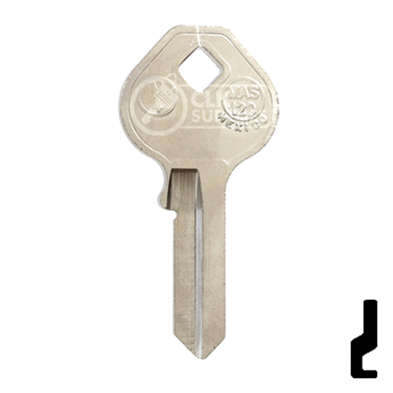 Uncut Key Blank | Master Padlock | MAS-12D, M4 Padlock Key JMA USA