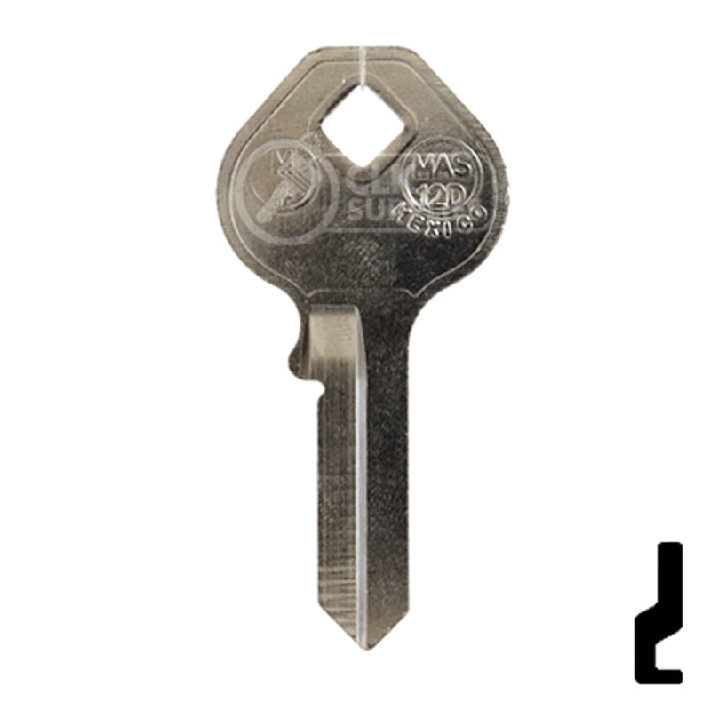 Uncut Key Blank | Master Padlock | MAS-12D, M4 Padlock Key JMA USA