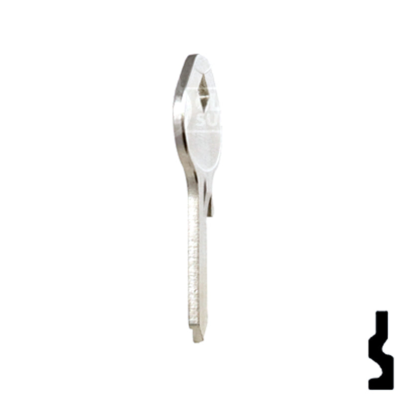 Uncut Key Blank | Mintcraft Padlock | 1643 Padlock Key Ilco