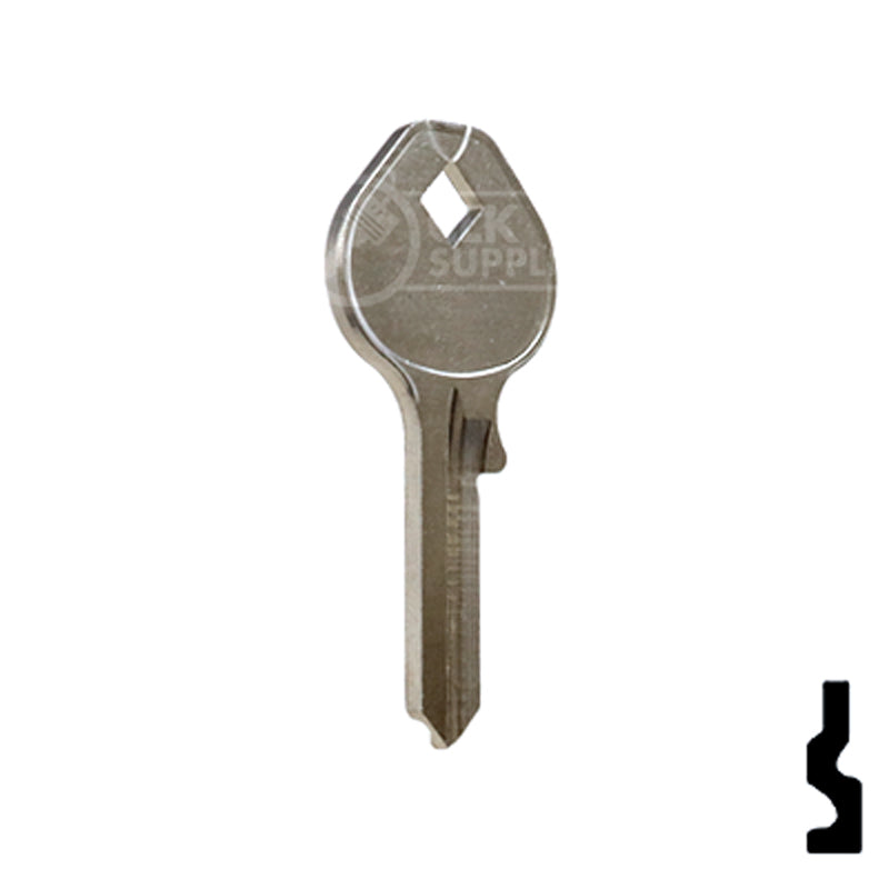 Uncut Key Blank | Mintcraft Padlock | 1643 Padlock Key Ilco