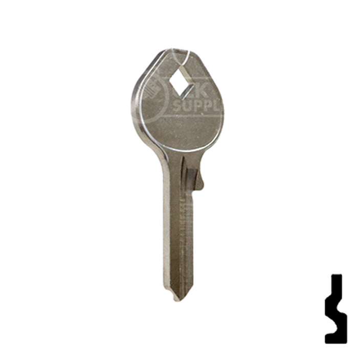 Uncut Key Blank | Mintcraft Padlock | 1643 Padlock Key Ilco