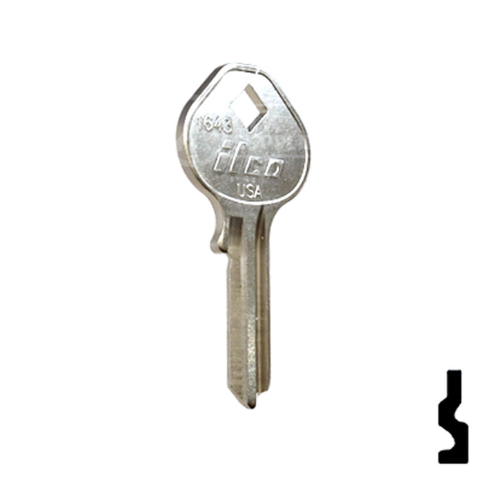 Uncut Key Blank | Mintcraft Padlock | 1643 Padlock Key Ilco