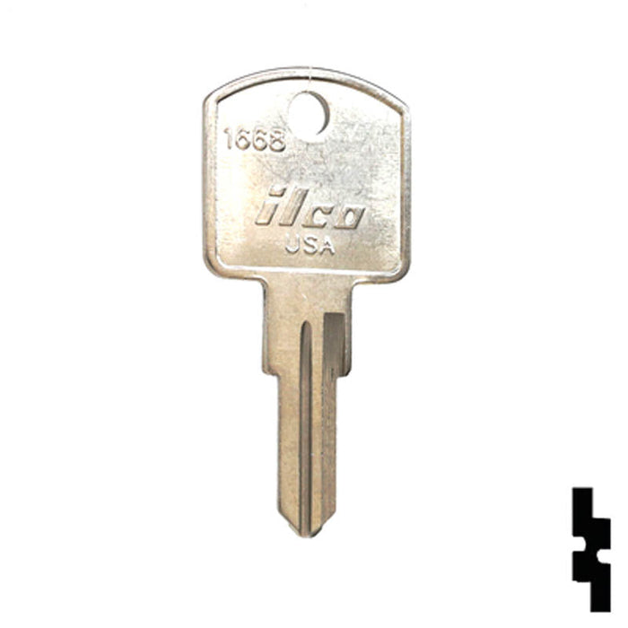 Uncut Key Blank | Richelieu | 1668 Padlock Key Ilco