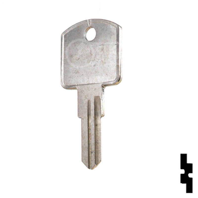 Uncut Key Blank | Richelieu | 1668 Padlock Key Ilco