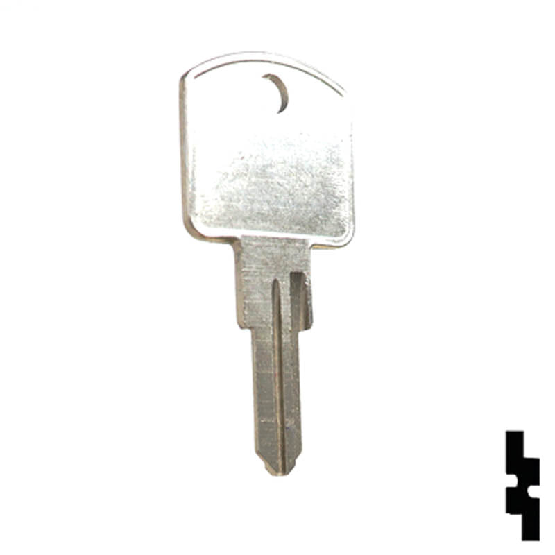 Uncut Key Blank | Richelieu | 1668 Padlock Key Ilco