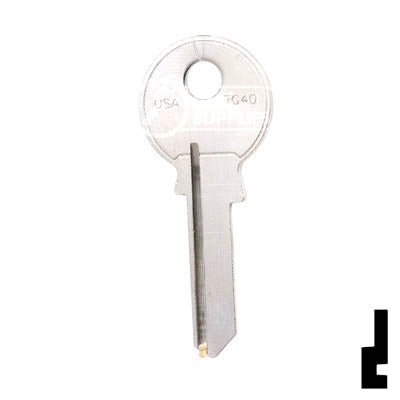 Uncut Key Blank | Tru-Guard | TG40 Padlock Key Ilco