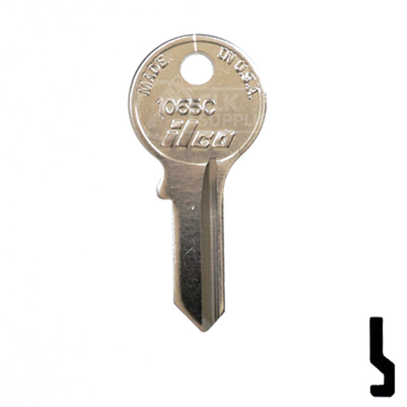 Uncut Key Blank | Viro | 1065C Padlock Key Ilco