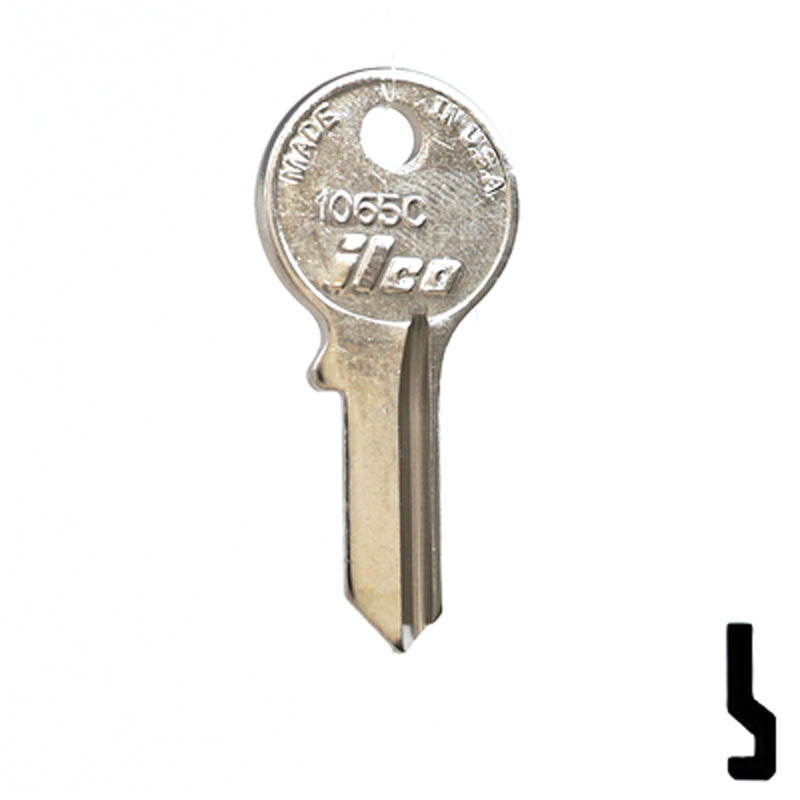 Uncut Key Blank | Viro | 1065C Padlock Key Ilco
