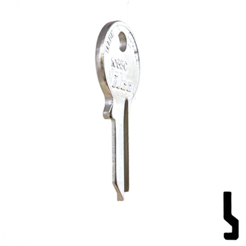Uncut Key Blank | Viro | 1065C Padlock Key Ilco