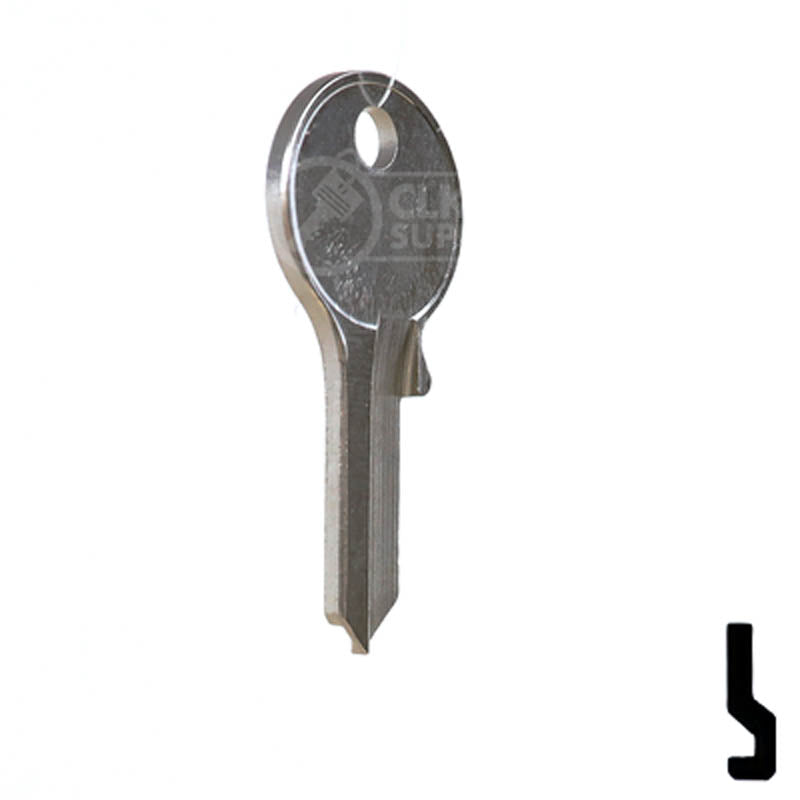 Uncut Key Blank | Viro | 1065C Padlock Key Ilco