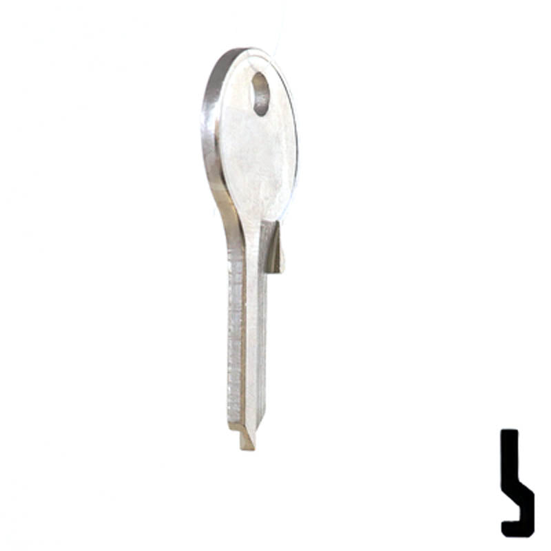 Uncut Key Blank | Viro | 1065C Padlock Key Ilco