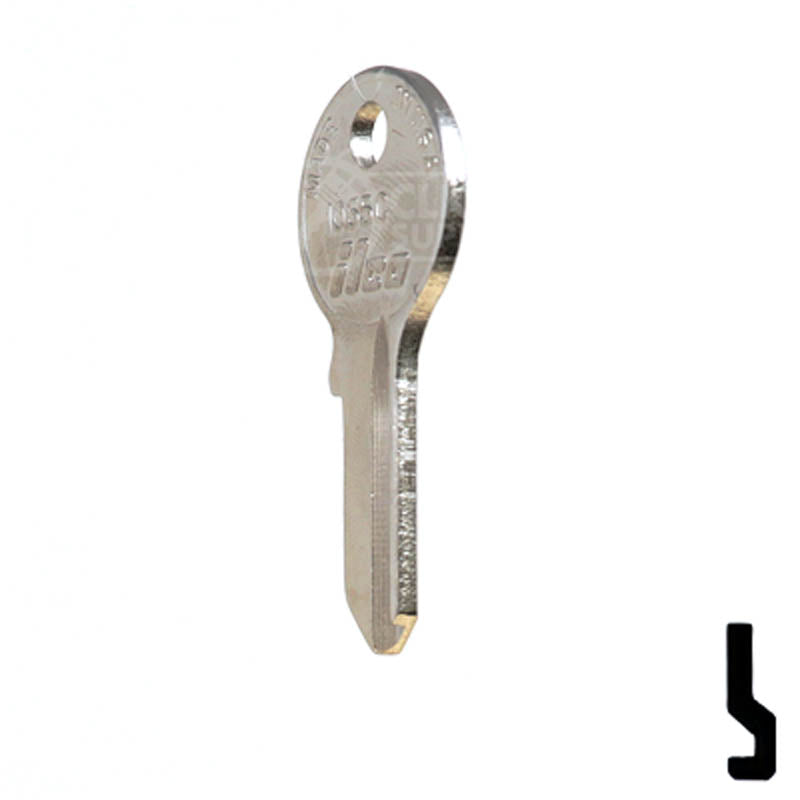 Uncut Key Blank | Viro | 1065C Padlock Key Ilco