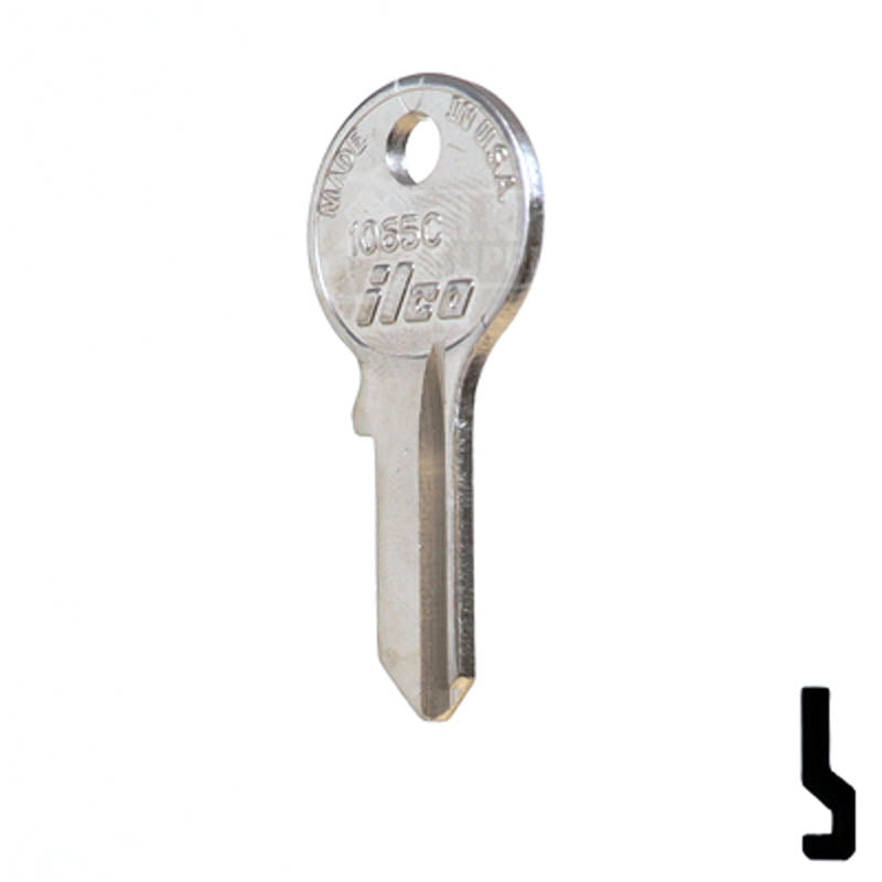 Uncut Key Blank | Viro | 1065C Padlock Key Ilco