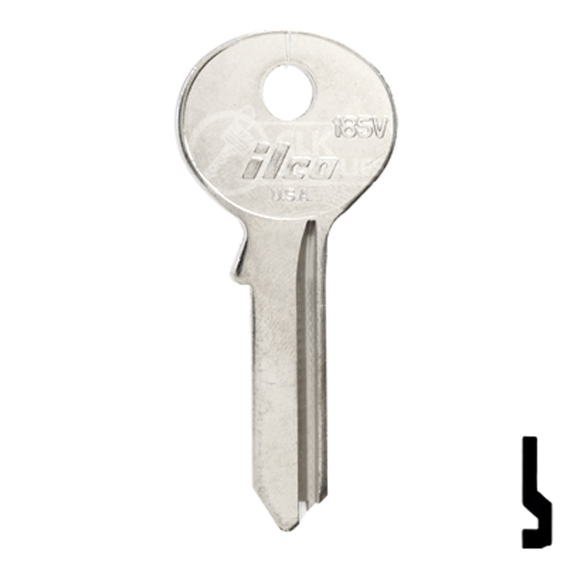 Uncut Key Blank | Viro | 185V Padlock Key Ilco