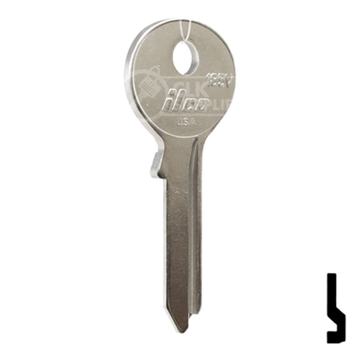 Uncut Key Blank | Viro | 185V Padlock Key Ilco