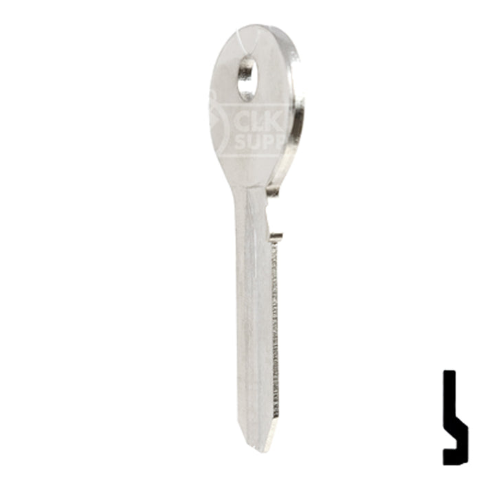 Uncut Key Blank | Viro | 185V Padlock Key Ilco