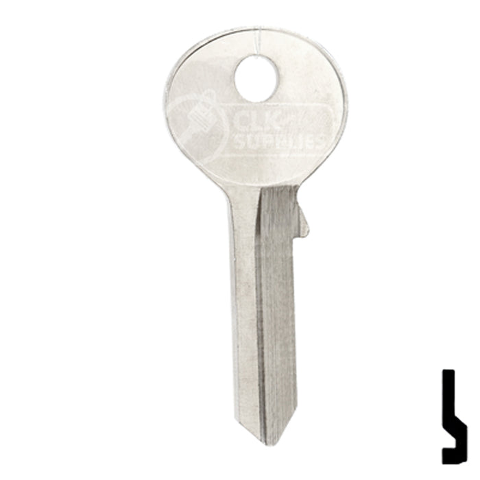 Uncut Key Blank | Viro | 185V Padlock Key Ilco