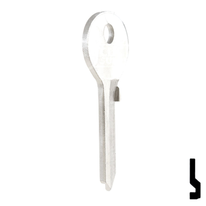 Uncut Key Blank | Viro | 185V Padlock Key Ilco