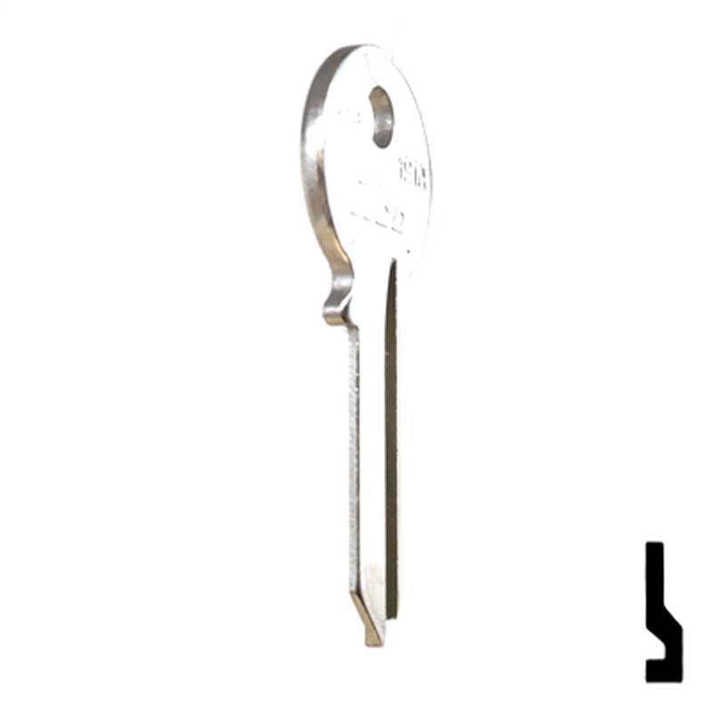 Uncut Key Blank | Viro | 191A Padlock Key Ilco
