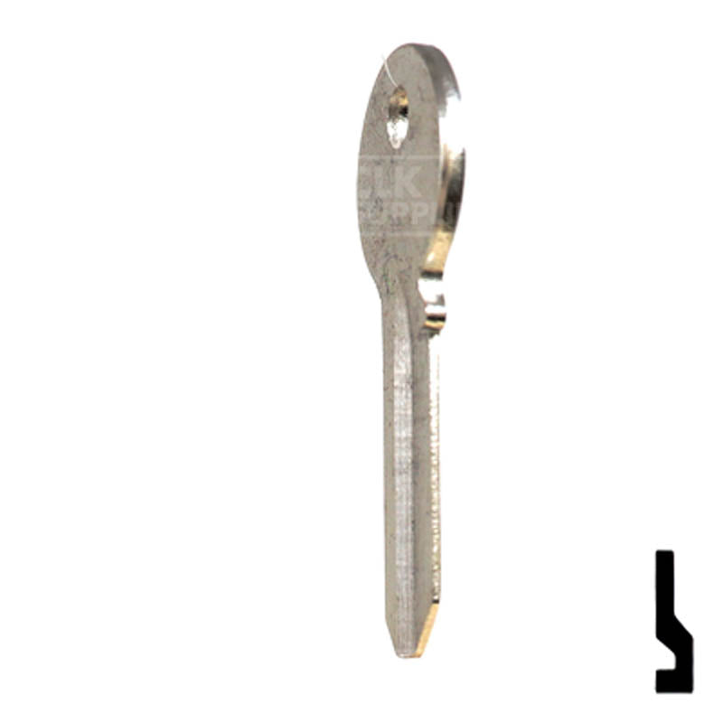 Uncut Key Blank | Viro | 191A Padlock Key Ilco