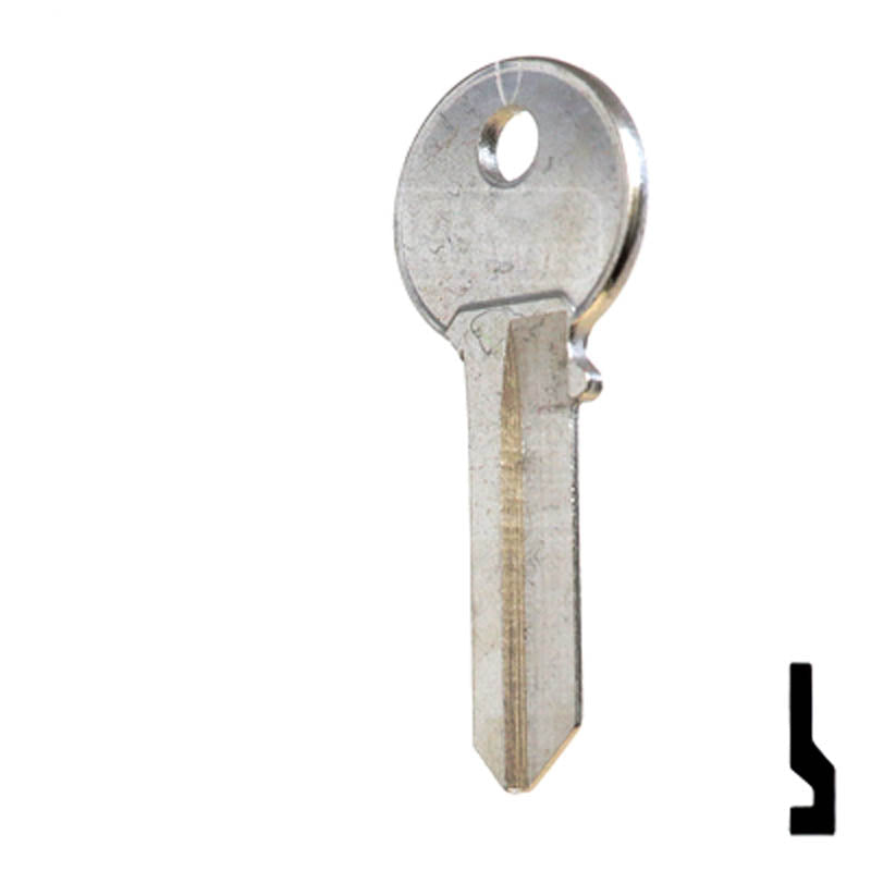 Uncut Key Blank | Viro | 191A Padlock Key Ilco