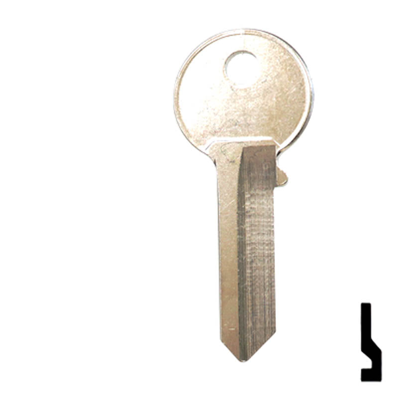 Uncut Key Blank | Viro | 191A Padlock Key Ilco