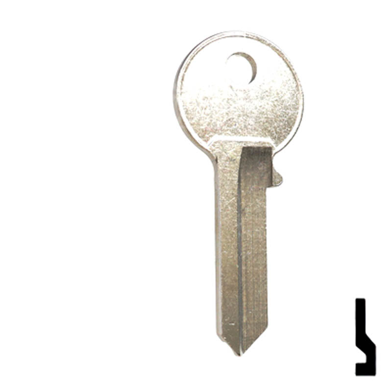 Uncut Key Blank | Viro | 191A Padlock Key Ilco