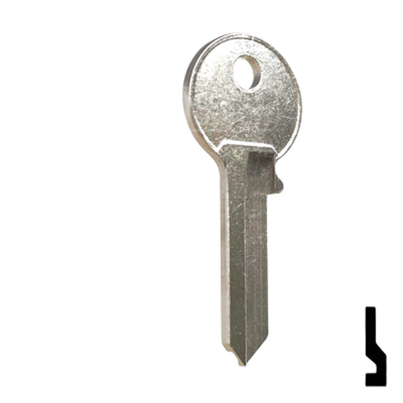 Uncut Key Blank | Viro | 191A Padlock Key Ilco