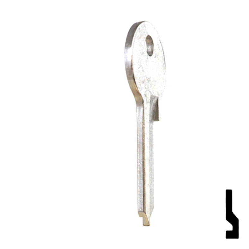 Uncut Key Blank | Viro | 191A Padlock Key Ilco