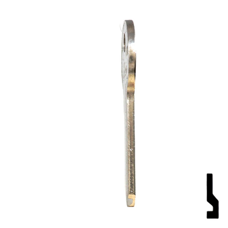 Uncut Key Blank | Viro | 191A Padlock Key Ilco