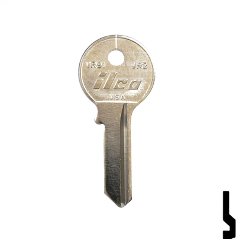 Uncut Key Blank | Viro | VR2, VR91 Padlock Key Ilco