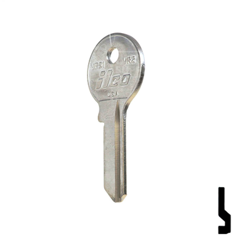 Uncut Key Blank | Viro | VR2, VR91 Padlock Key Ilco