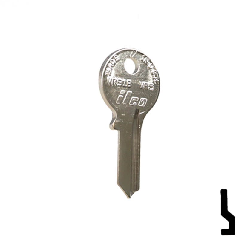 Uncut Key Blank | Viro | VR5, VR91B Padlock Key JMA USA