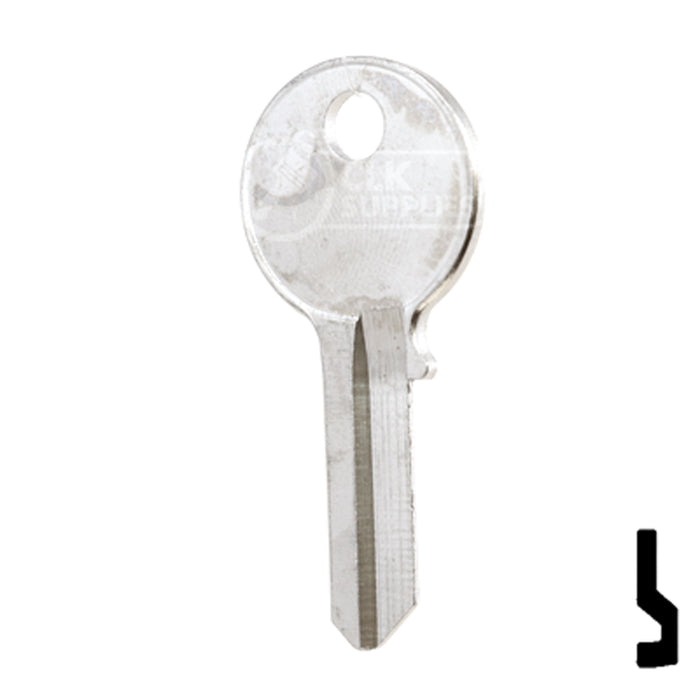 Uncut Key Blank | Viro | VR91AR, VR7 Padlock Key Ilco