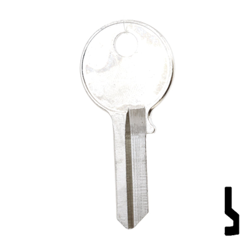 Uncut Key Blank | Viro | VR91AR, VR7 Padlock Key Ilco