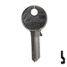 Uncut Key Blank | Viro | VR91AR, VR7 Padlock Key Ilco