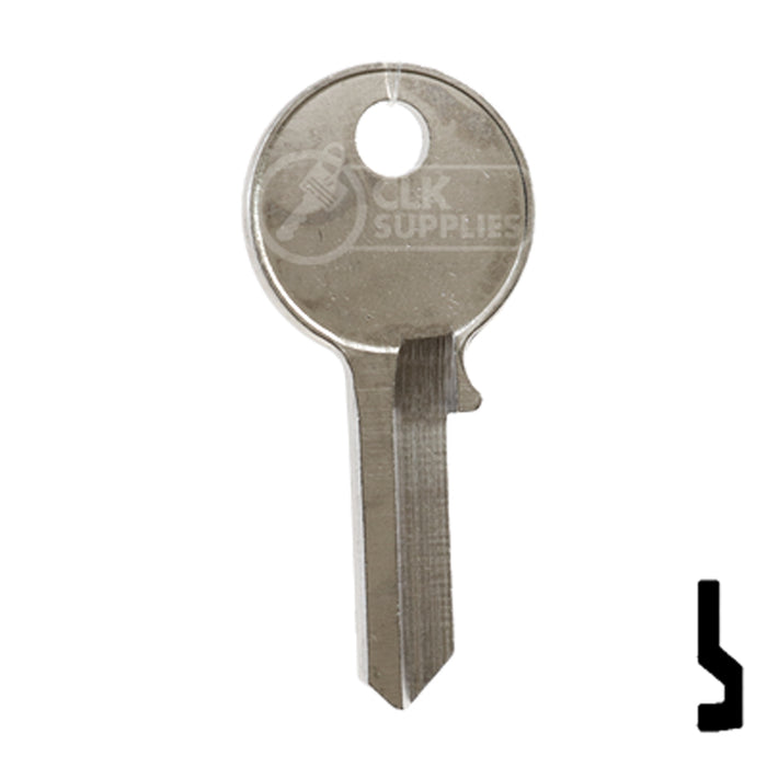 Uncut Key Blank | Viro | VR91AR, VR7 Padlock Key Ilco