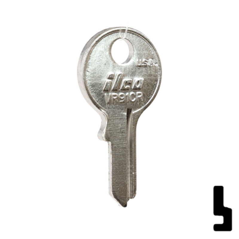 Uncut Key Blank | Viro | VR91CR Padlock Key Ilco